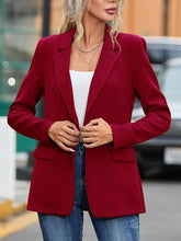 Aurohaya Belted Blazer with Pockets Women’s Mid-Length Elegant Casual Fashion Jacket